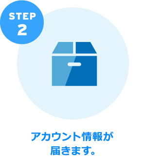 【STEP2】アカウント情報が届きます。