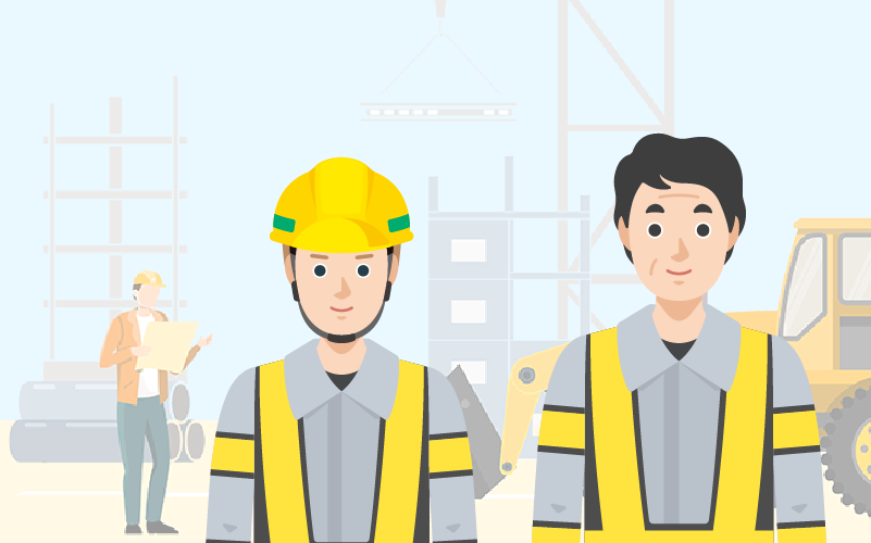 建設業の男性二人組