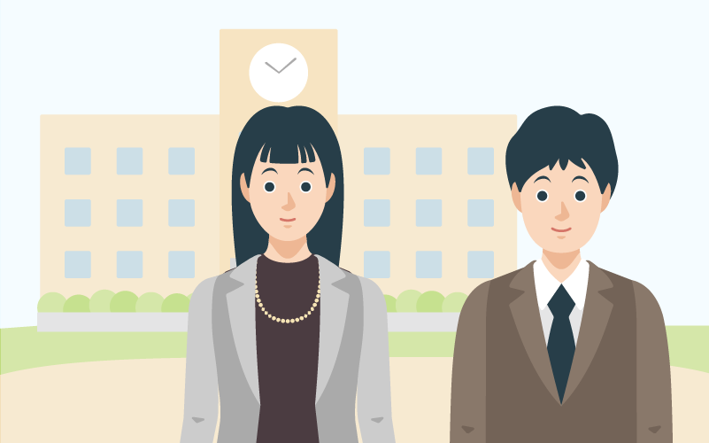 男女2人組の新人教師